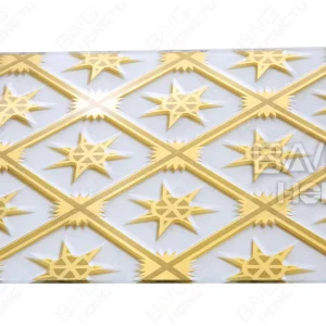 Gilded With Ice Flower Decorative Glass